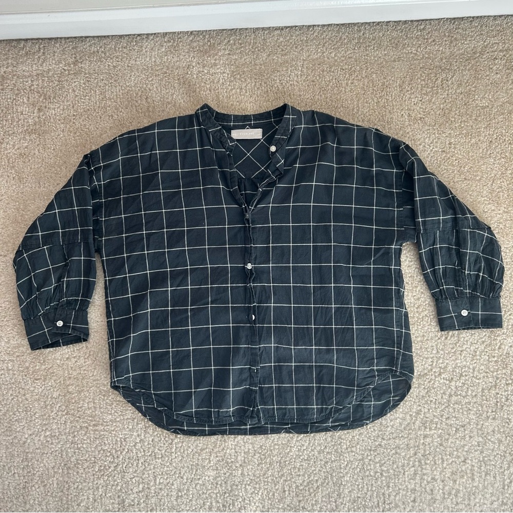 Barrel sleeve boxy blouse